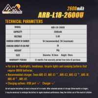 باتری فنیکس کد ARB-L18-2600U