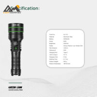 چراغ قوه گرین لاین مدل HYPER RAY PRO کد GNHR3000LM
